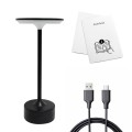 LAMPAMI - czarna lampka nocna, lampka do sypialni, lampka stojąca do salonu, lampka ledowa stojąca nowoczesna TAVOLO Black
