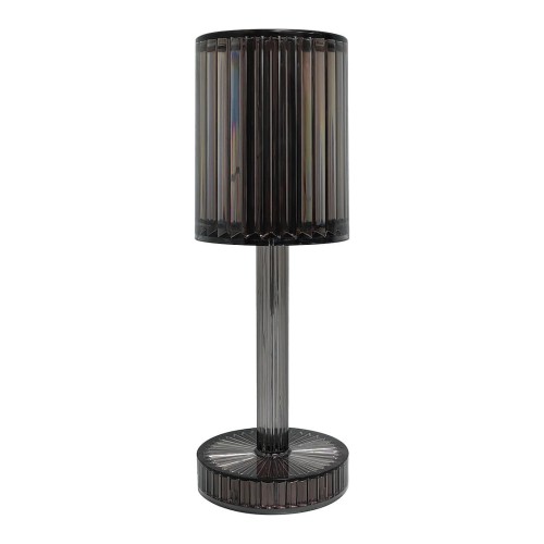 LAMPAMI - czarna lampka nocna, lampka do sypialni, lampka stojąca do salonu, lampka ledowa stojąca nowoczesna  SIMPLE Smoked