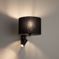 LAMPAMI -  kinkiet czarny, kinkiet do sypialni, kinkiet klasyczny, kinkiet hotelowy, kinkiet do salonu, kinkiet na korytarz LUSSO NOWODVORSKI