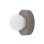 Kinkiet ścienny klosz biała kula ceramiczna lampa na korytarz 1xG9 CLAY M brązowa