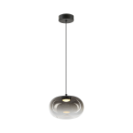 Pojedyncza lampa ledowa wisząca dymiona 146 cm szklana kula VASO 1 SMOKED 4W LED