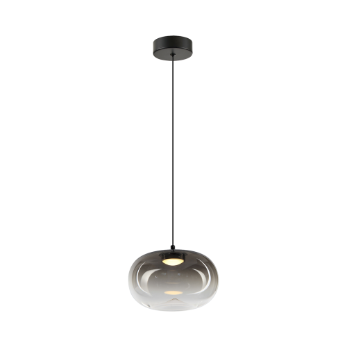 LAMPAMI - lampa do jadalni, klosze szklane kule, lampa wisząca dymiona, lampa do sypialni przy łóżku, lampa ledowa wisząca VASO 1 SMOKED 4W
