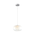 LAMPAMI - lampa do jadalni, klosze szklane kule, lampa wisząca biała, lampa do sypialni przy łóżku, lampa ledowa wisząca  Vaso 1 Biały 4W