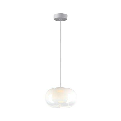 LAMPAMI - lampa do jadalni, klosze szklane kule, lampa wisząca biała, lampa do sypialni przy łóżku, lampa ledowa wisząca  Vaso 1 Biały 4W