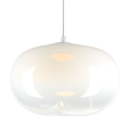 LAMPAMI - lampa do jadalni, klosze szklane kule, lampa wisząca biała, lampa do sypialni przy łóżku, lampa ledowa wisząca  Vaso 1 Biały 4W