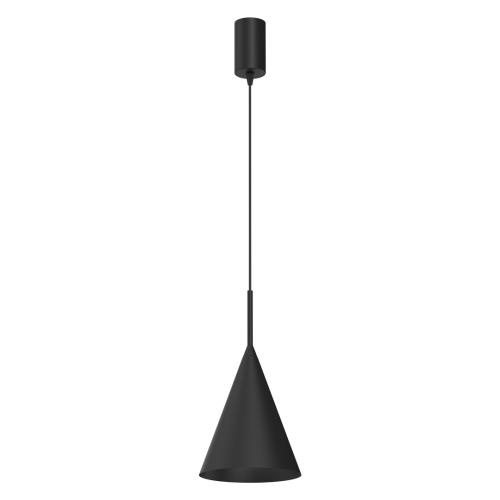 LAMPAMI - lampa nad okrągły stół, lampa do jadalni, lampa nowoczesna wisząca, czarna lampa wisząca pojedyncza CAPITAL BLACK Ø17cm 1xGX53