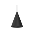 LAMPAMI - lampa nad okrągły stół, lampa do jadalni, lampa nowoczesna wisząca, czarna lampa wisząca pojedyncza CAPITAL BLACK Ø17cm 1xGX53