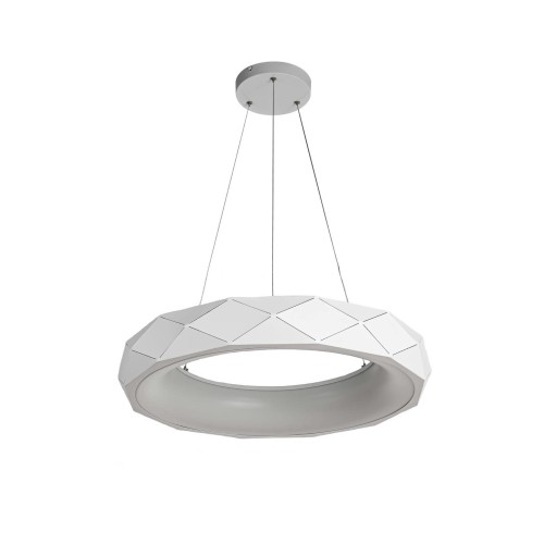 LAMPAMI - biała lampa ledowa, lampa sufitowa wisząca, lampa nad okrągły stół, lampa sufitowa ledowa nowoczesna REUS