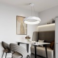 LAMPAMI - biała lampa ledowa, lampa sufitowa wisząca, lampa nad okrągły stół, lampa sufitowa ledowa nowoczesna REUS