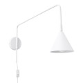 LAMPAMI - kinkiet regulowany nowoczesny, kinkiet ścienny, kinkiet do czytania, kinkiet do sypialni, biały kinkiet do salonu NOX