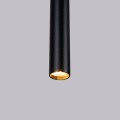 LAMPAMI - lampa wisząca czarna, lampa nad okrągły stół, czarna lampa wisząca nad stół, tuba sufitowa czarna wisząca BLISS 1P