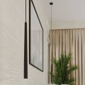 LAMPAMI - lampa wisząca czarna, lampa nad okrągły stół, czarna lampa wisząca nad stół, tuba sufitowa czarna wisząca BLISS 1P