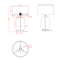 LAMPAMI - lampa nocna dymiona AMUR szkic