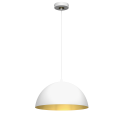 LAMPAMI - lampa nad okrągły stół, lampa do jadalni, lampa nowoczesna wisząca, biała lampa do kuchni BETA WHITE/GOLD
