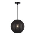 LAMPAMI - nowoczesna lampa wisząca do salonu, lampa do salonu, czarna lampa do sypialni, lampa nad stół wisząca czarna 1 xE27 DANA