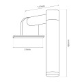 LAMPAMI - kinkiet łazienkowy ledowy APA MINI black 4W LED szkic