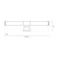 LAMPAMI - kinkiet łazienkowy ledowy nad lustro APA black 6W LED szkic