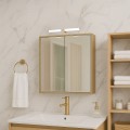 LAMPAMI - kinkiet łazienkowy ledowy, kinkiet łazienkowy złoty, lampa do łazienki, kinkiet nad lustro APA gold 6W LED