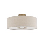 Kremowa lampa sufitowa plafon okrągły 1xE27 modern classic SANTANA M 