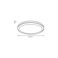 LAMPAMI -  lampa pod prysznic Vera 24W 4000K biała IP65 szkic