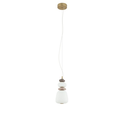 LAMPAMI - lampa ledowa wisząca, lampa do sypialni, lampa do jadalni, złota lampa wisząca pojedyncza ledowa CERAMIC LED NOWODVORSKI