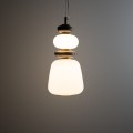 LAMPAMI - lampa ledowa wisząca, lampa do sypialni, lampa do jadalni, złota lampa wisząca pojedyncza ledowa CERAMIC LED NOWODVORSKI