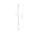 LAMPAMI - złota lampa wisząca pojedyncza ledowa CERAMIC LED NOWODVORSKI szkic