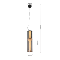 LAMPAMI - lampa wisząca przy lustrze, nowoczesna lampa wisząca do salonu, lampa do sypialni wisząca przy łóżku, lampa ledowa do salonu AERIS 2 LED CCT