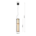 LAMPAMI - lampa ledowa do salonu AERIS 2 LED CCT szkic