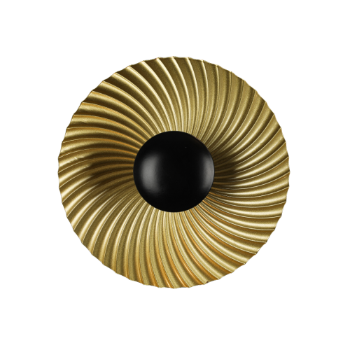 LAMPAMI - kinkiet na ścianę, kinkiet ścienny do salonu, złoty kinkiet nowoczesny, kinkiet do sypialni nad łóżko, kinkiet art deco SOLA