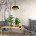 LAMPAMI - lampa nad okrągły stół, lampa do jadalni, lampa nowoczesna wisząca, czarna lampa do kuchni BETA BLACK/GOLD