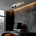 LAMPAMI - lampa ledowa do salonu, lampa sufitowa spot podwójna, lampa do sypialni, lampa do biura, gabinetu Spot Parma 2 długi czarny 2xGU10 LED CCT