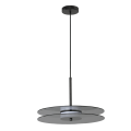 LAMPAMI - lampa do salonu nad sofę, lampa wisząca czarna dymiona, nowoczesna lampa ledowa wisząca, lampa do sypiani, wisząca lampa duża Casy dymna LED CCT
