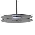 LAMPAMI - lampa do salonu nad sofę, lampa wisząca czarna dymiona, nowoczesna lampa ledowa wisząca, lampa do sypiani, wisząca lampa duża Casy dymna LED CCT
