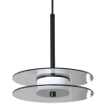 LAMPAMI - lampa do salonu nad sofę, lampa wisząca czarna dymiona, nowoczesna lampa ledowa wisząca, lampa do sypialni, wisząca lampa Casy dymna LED CCT