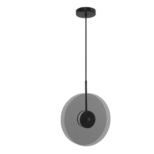 LAMPAMI - lampa do salonu nad sofę, lampa wisząca czarna dymiona, nowoczesna lampa ledowa wisząca, lampa do sypialni, wisząca lampa Casy dymna LED CCT