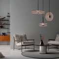 LAMPAMI - lampa do salonu nad sofę, lampa wisząca czarna dymiona, nowoczesna lampa ledowa wisząca, lampa do sypialni, wisząca lampa Casy dymna LED CCT