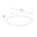 LAMPAMI - lampa biurowa Plafon ONYX 50 czarny LED 3000K szkic