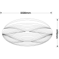 LAMPAMI - plafon led Moluna 33 cm biały LED 4000K szkic