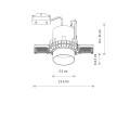 LAMPAMI - tuba sufitowa biała MONO SLIDE TRIMLESS szkic