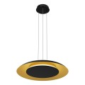 LAMPAMI - żyrandol ledowy, żyrandol do salonu, lampa do salonu nowoczesna, żyrandol led do salonu, lampa ledowa do salonu Piattino Czarny Złoty 30W LED 3000K-4000k-6000K