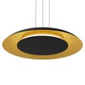 LAMPAMI - żyrandol ledowy, żyrandol do salonu, lampa do salonu nowoczesna, żyrandol led do salonu, lampa ledowa do salonu Piattino Czarny Złoty 30W LED 3000K-4000k-6000K