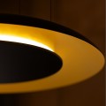 LAMPAMI - żyrandol ledowy, żyrandol do salonu, lampa do salonu nowoczesna, żyrandol led do salonu, lampa ledowa do salonu Piattino Czarny Złoty 30W LED 3000K-4000k-6000K