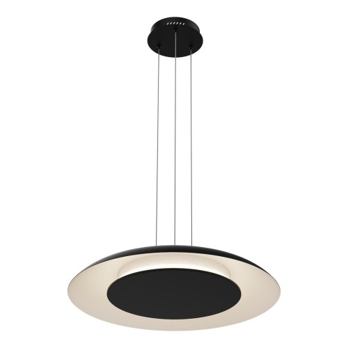 LAMPAMI - żyrandol ledowy, żyrandol do salonu, lampa do salonu nowoczesna, żyrandol led do salonu, lampa ledowa do salonu Piattino Czarny 30W LED 3000K-4000k-6000K