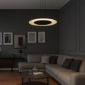LAMPAMI - żyrandol ledowy, żyrandol do salonu, lampa do salonu nowoczesna, żyrandol led do salonu, lampa ledowa do salonu Piattino Czarny 30W LED 3000K-4000k-6000K