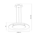 LAMPAMI -  lampa ledowa do salonu Piattino Czarny 30W LED 3000K-4000k-6000K szkic
