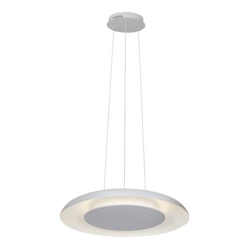 LAMPAMI - żyrandol ledowy, żyrandol do salonu, lampa do salonu nowoczesna, żyrandol led do salonu, lampa ledowa do salonu Piattino Biały 30W LED 3000K-4000k-6000K