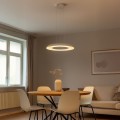 LAMPAMI - żyrandol ledowy, żyrandol do salonu, lampa do salonu nowoczesna, żyrandol led do salonu, lampa ledowa do salonu Piattino Biały 30W LED 3000K-4000k-6000K