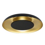 Lampa ledowa do salonu, lampa do kuchni sufitowa czarna ze złotym 30W 3000K-4000k-6000K PIATTINO LED 
