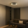 LAMPAMI - lampa ledowa sufitowa, lampa kuchenna, lampa do salonu nowoczesna, lampa ledowa do salonu Piattino Czarny 30W LED 3000K-4000k-6000K